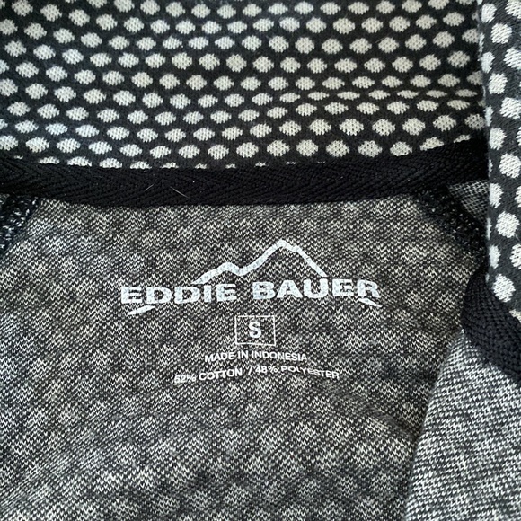 Eddie Bauer Black and White or Gray Pullover Partial Zip Top S - Picture 4 of 17